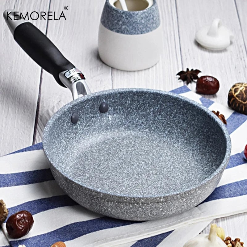 Non-Stick Stone Coating Frying Pan Set 20-28cm Induction Gas Compatible