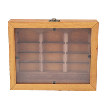 Miniature Wooden Bookshelf Display - Stress Relief Decorative Book Box