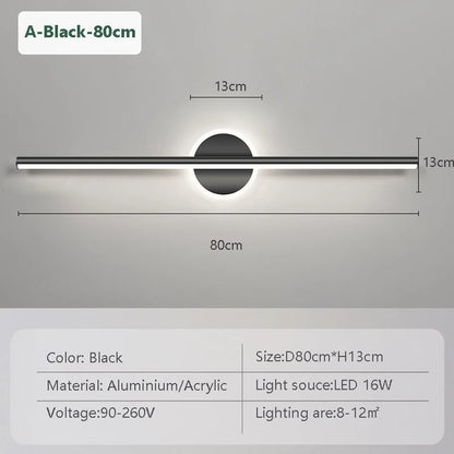 LED Mirror Light Modern Wall Lamp Fixture Indoor Bathroom Bedroom