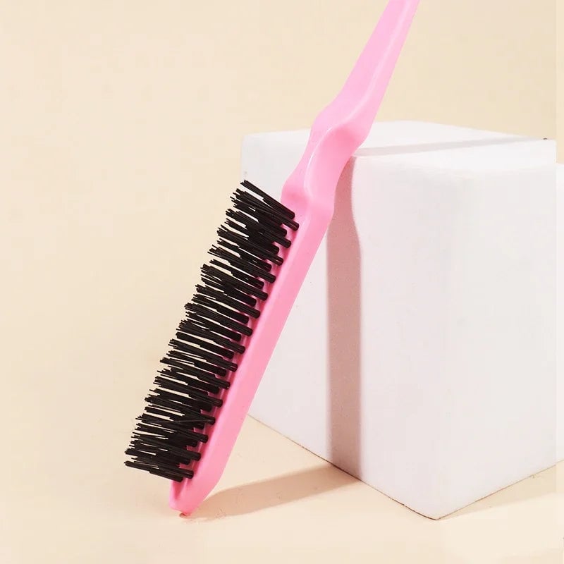 Hair Teasing Brush Rat Tail Comb Back Combing Styling Tool Real Hair