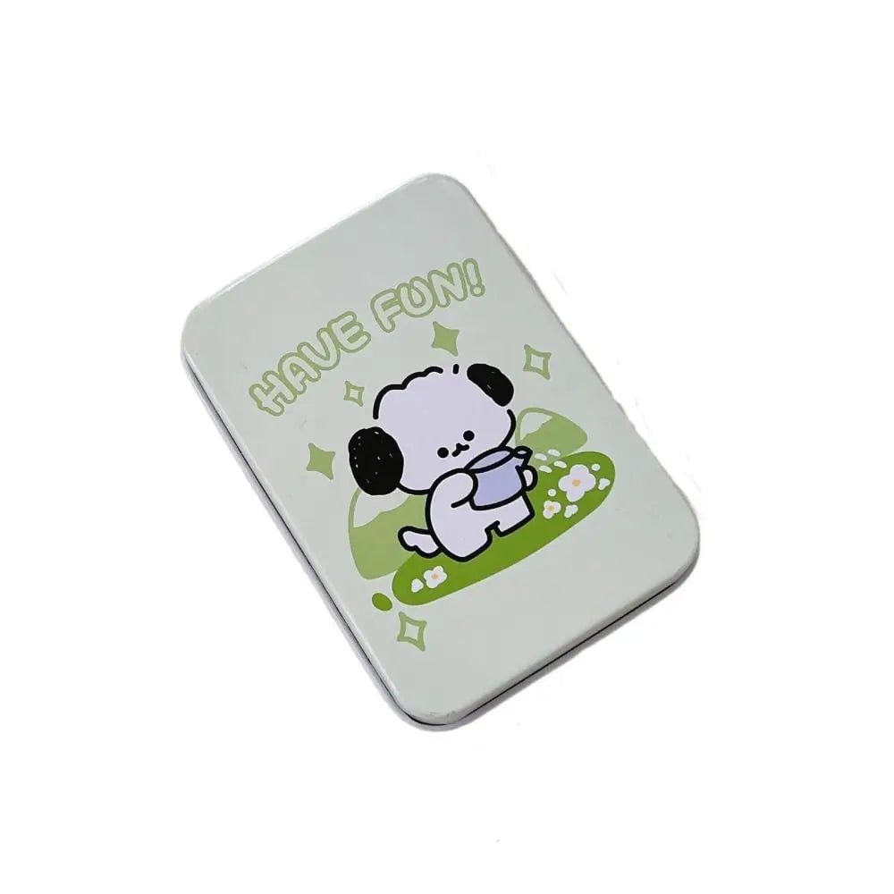 Rectangular Tinplate Puppy Storage Box - Mini Metal Cartoon Organizer