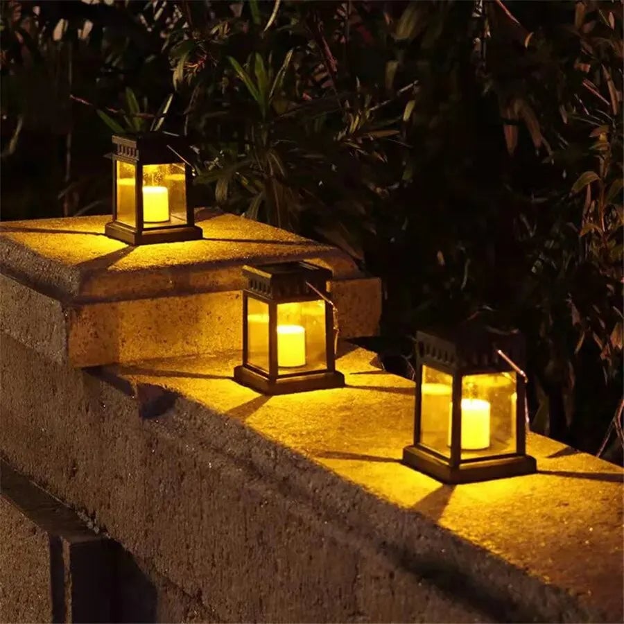 Solar LED Lantern Outdoor Garden Landscape Hanging Light Decor