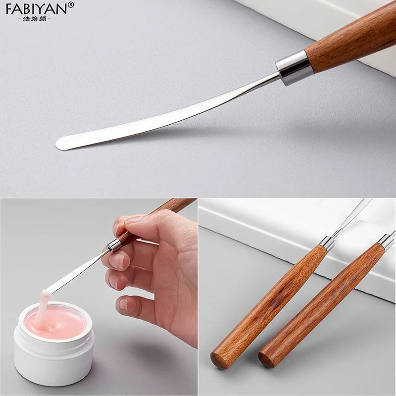 Stainless Steel Spatula Stick - Nail Art & Makeup Foundation Mixer