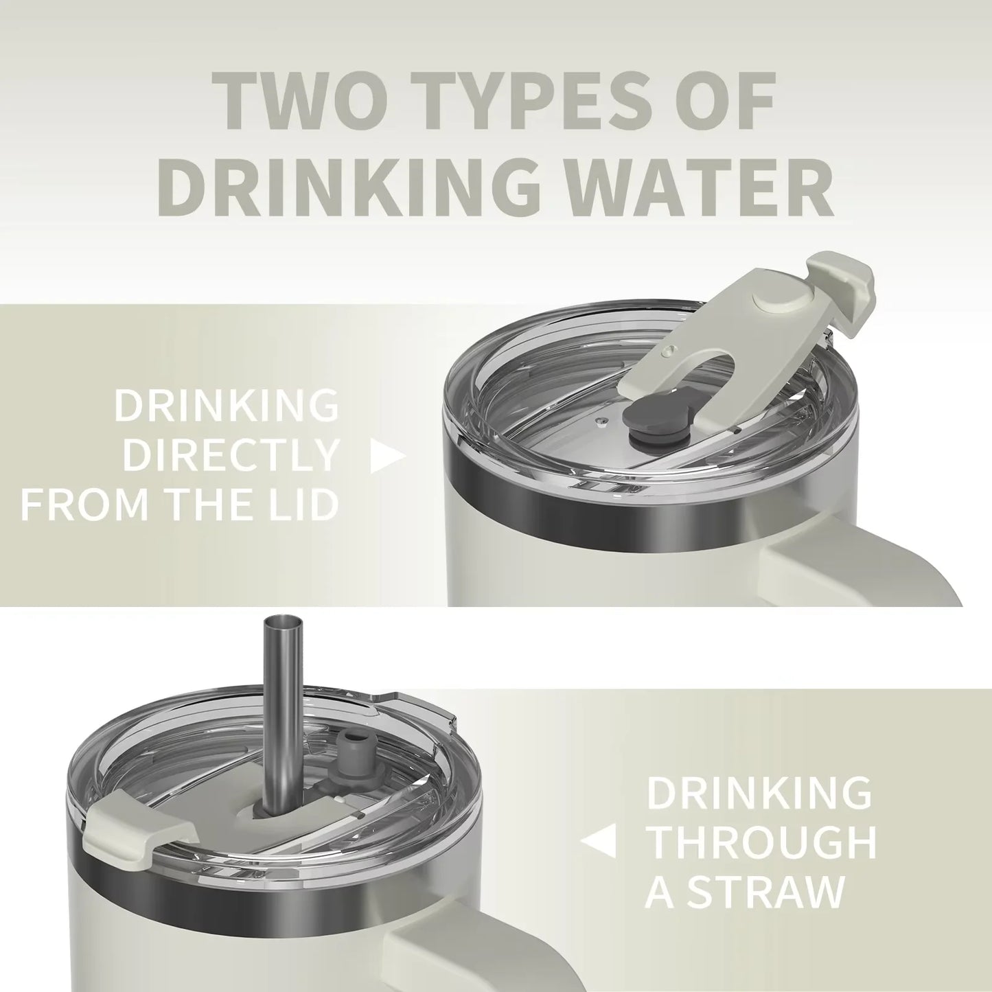 304 Stainless Steel Vacuum Insulated Tumbler 20oz/30oz/40oz Handle