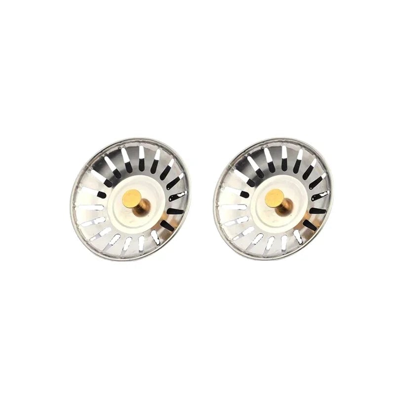 Stainless Steel Kitchen Sink Strainer Stopper 2 Piece Filter Set
