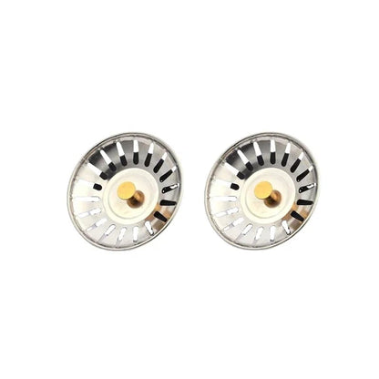 Stainless Steel Kitchen Sink Strainer Stopper 2 Piece Filter Set