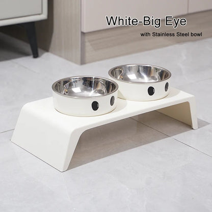 Elevated Dog Feeder Stand Double Stainless Steel Bowls Small Large