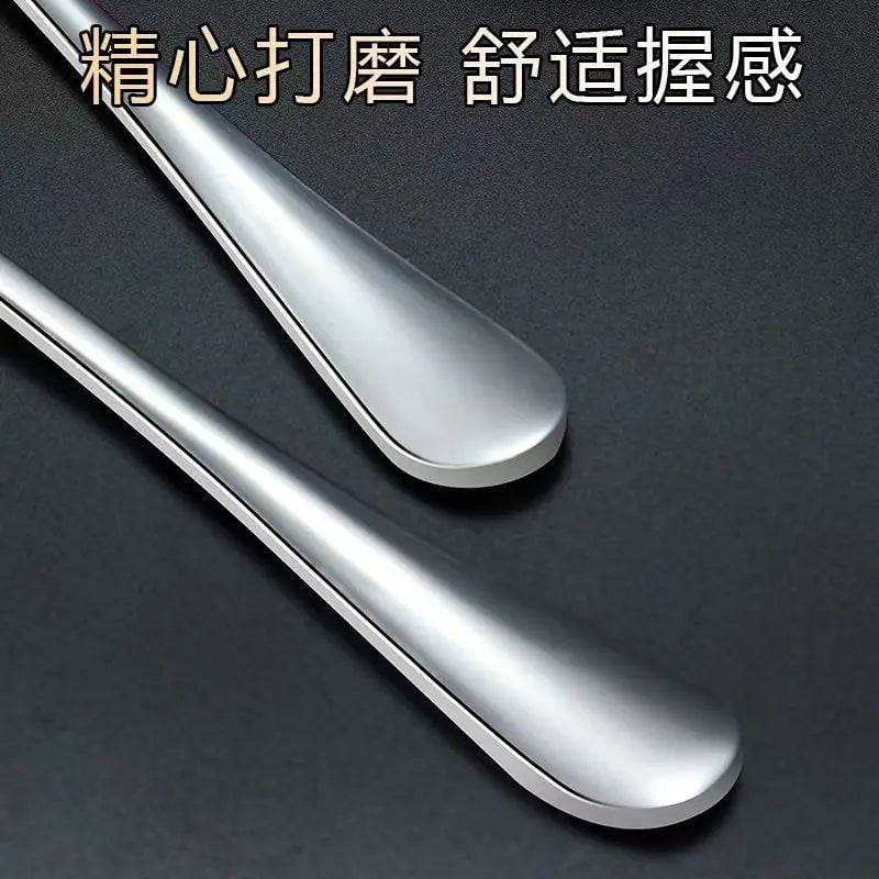 6PCS Thickened Stainless Steel Long Handle Coffee Stirring Spoons Set