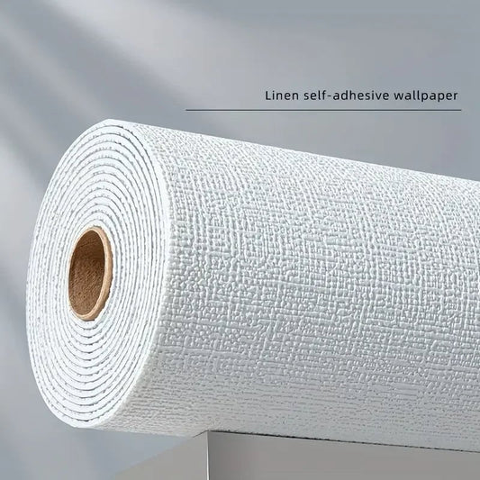 PVC Waterproof 3D Linen Self Adhesive Wall Stickers Bedroom Decor