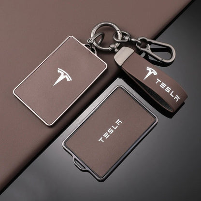 TPU Leather Tesla Key Fob Case NFC Compatible Model 3/S/X/Y Cover
