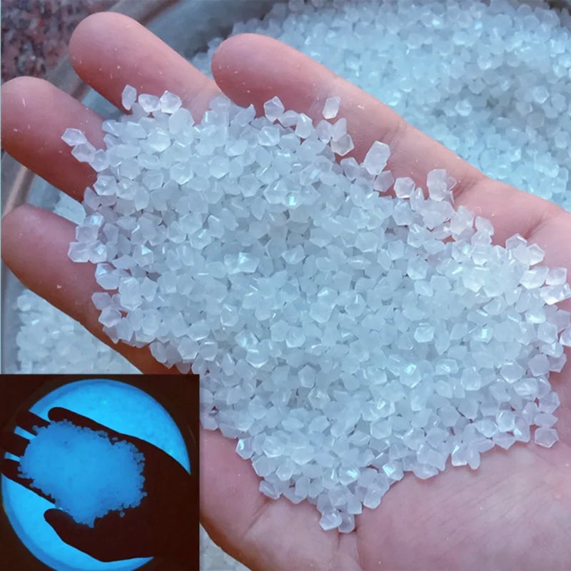 Glow In Dark Pebbles 1000pcs 3-5mm Luminous Garden Aquarium Decor
