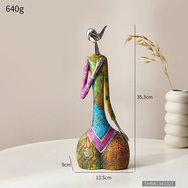 Nordic Abstract Sculpture Figurine - Modern Geometric Home Decor Art
