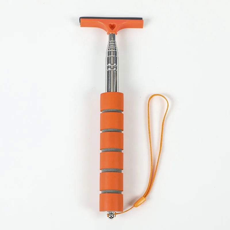 Telescopic Car Window Cleaning Tool - Rearview Mirror Wiper Scraper