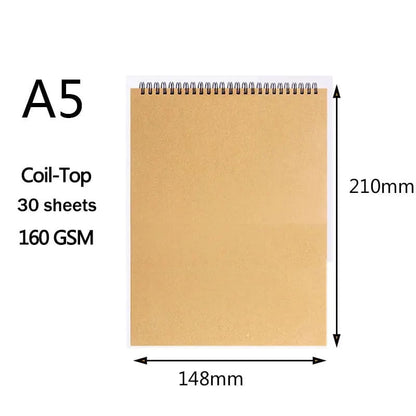 Professional Spiral Sketchbook Thick Paper Art Drawing Notebook