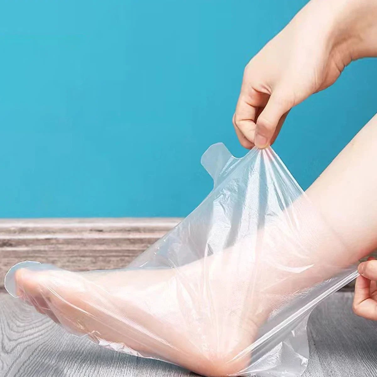 100Pcs Disposable Transparent Waterproof Foot Mask Covers