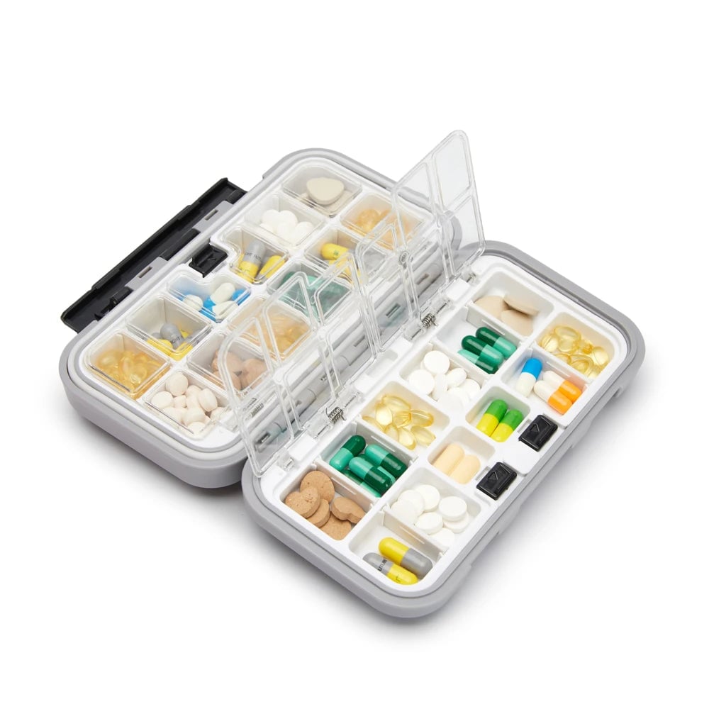 16 Grid Weekly Pill Organizer Box - Medicine Storage Container