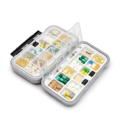 16 Grid Weekly Pill Organizer Box - Medicine Storage Container