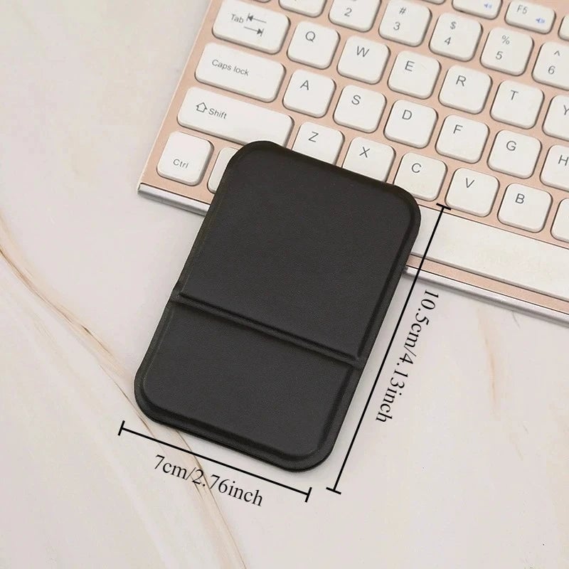 Foldable PU Leather Desktop Makeup Mirror - Portable Compact Design