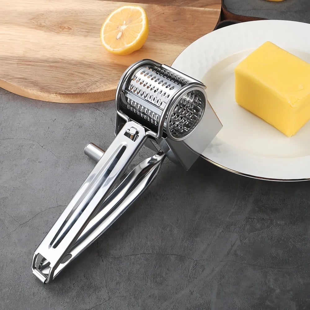 Stainless Steel Hand Crank Cheese Grater Vegetable Slicer