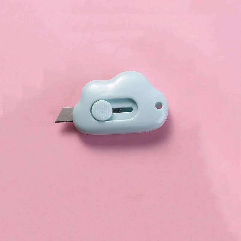 Mini Pocket Cloud Art Utility Knife - Refillable Paper Cutter Craft Tool