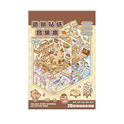 20PCS 3D Capybara Landscape Stickers Collection Book Album DIY Toy