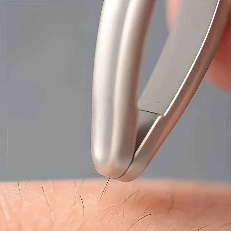 Premium Round Head Tweezers - Precision Eyebrow & Facial Hair Removal