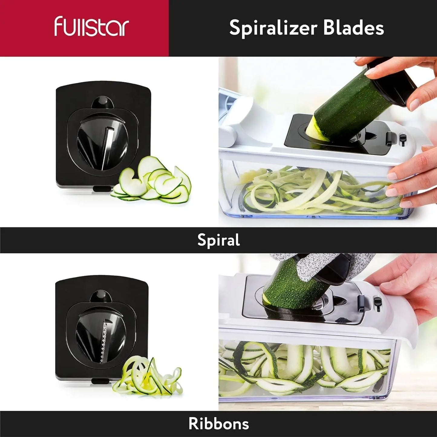 Multi-Function Vegetable Chopper with Spiral Cutter & Container