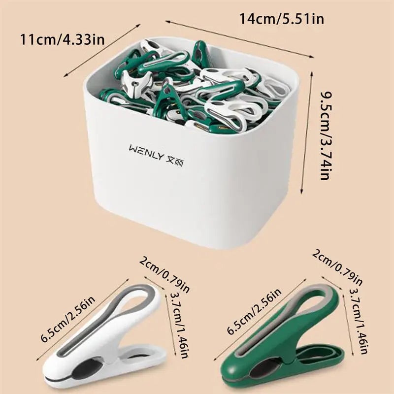 24/36-Piece Plastic Clothes Pins with Storage Basket - Laundry Pegs