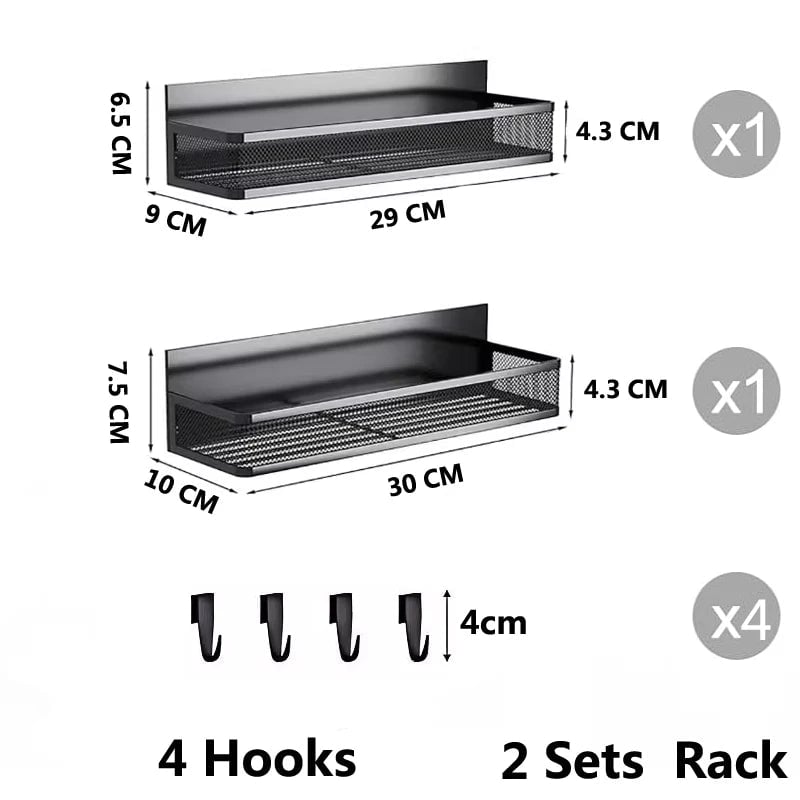 Magnetic Spice Rack Refrigerator Storage Organizer Kitchen Shelf