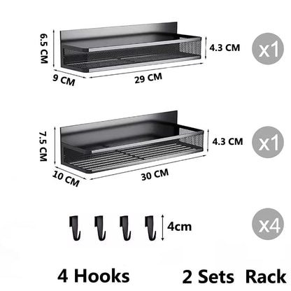 Magnetic Spice Rack Refrigerator Storage Organizer Kitchen Shelf