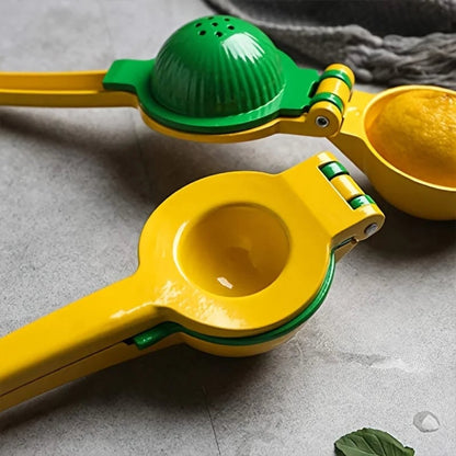 2-in-1 Aluminum Alloy Citrus Juicer - Handheld Lemon Orange Press