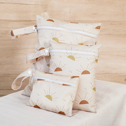 3-Pack Waterproof Wet Dry Bags - Swimsuit & Cloth Diaper Storage