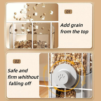 1.2L Automatic Pet Feeder Hanging Bowl for Small Dogs Cats Rabbits
