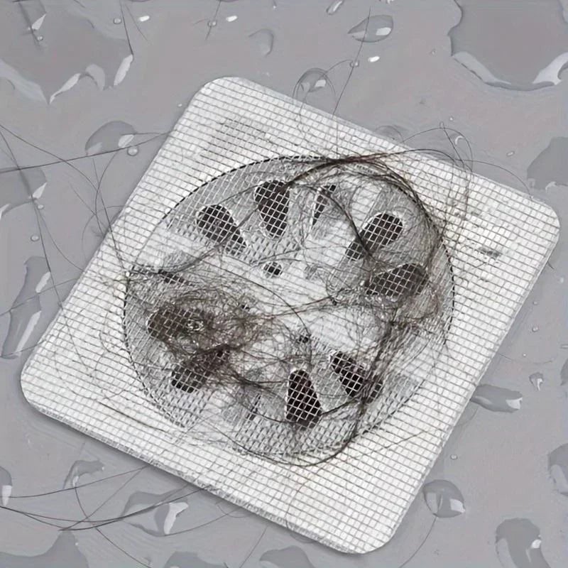 10pcs Disposable Mesh Shower Drain Hair Catcher Covers Strainer
