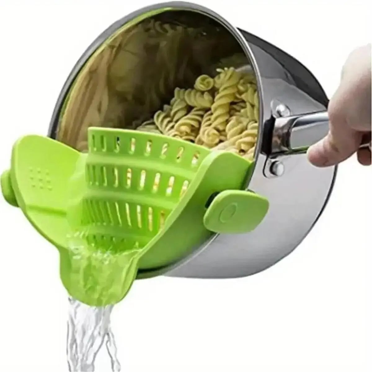 Adjustable Silicone Clip-On Strainer for Pots Pans Bowls - Pasta