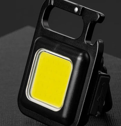 Mini LED COB Keychain Flashlight USB Rechargeable Aluminum Alloy