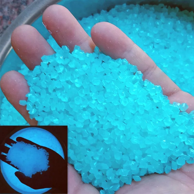 Glow In Dark Pebbles 1000pcs 3-5mm Luminous Garden Aquarium Decor