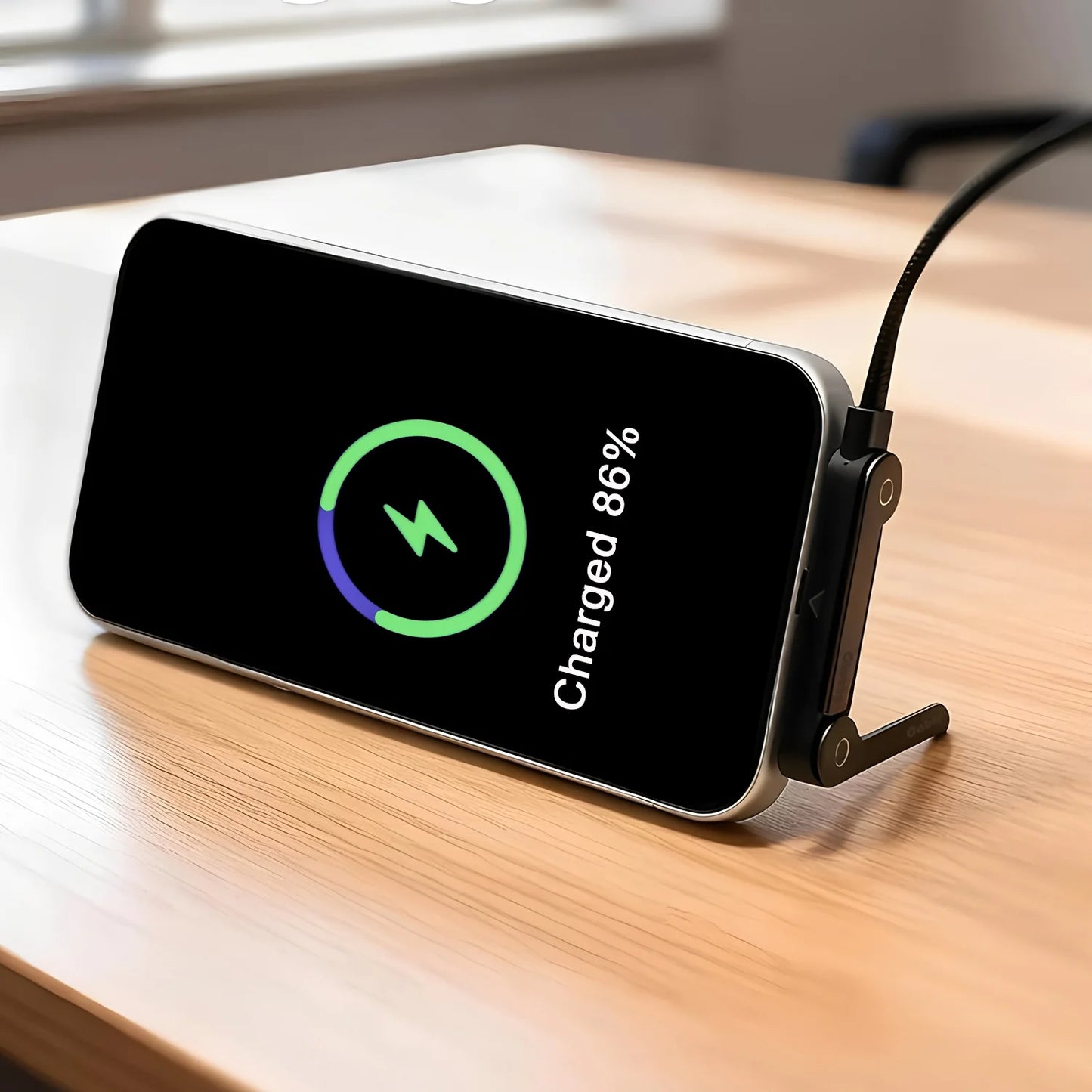 240W USB-C Cable Phone Holder - Fast Charging & Data Transfer Stand
