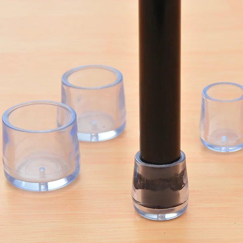 4Pcs Rubber Chair Table Leg Caps Anti-Scratch Floor Protectors