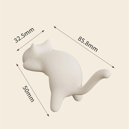 Cat Shaped No Trace Wall Hooks - Damage-Free Adhesive Mount Clips