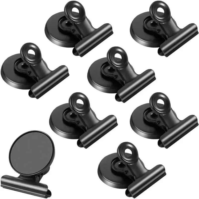 3pcs Magnetic Metal Clips Punch-Free Fridge Hook Storage Rack Set