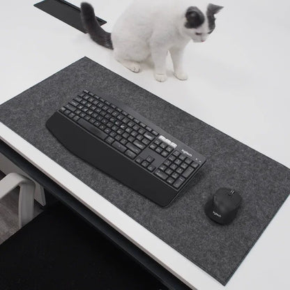 Large Wool Felt Desk Mat - Anti-Slip Computer Mouse Pad Gaming