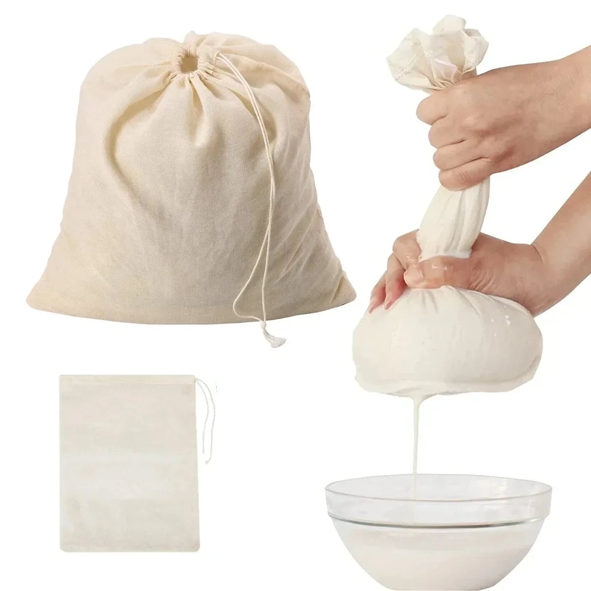 Cotton Gauze Filter Cloth - Multi-Purpose Kitchen Strainer Tool