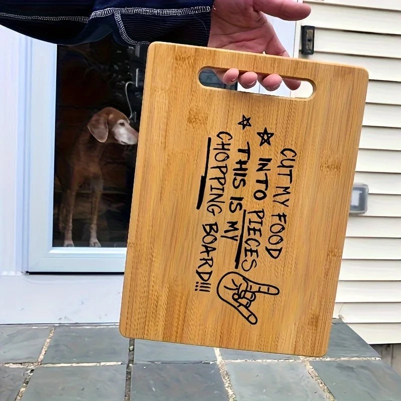 Laser Engraved Bamboo Cutting Board - Funny Kitchen Quote Design