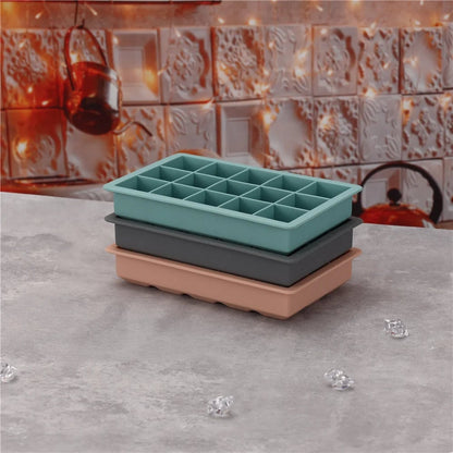 15 Grid Silicone Ice Cube Mold - Big Square Ice Cube Tray Maker