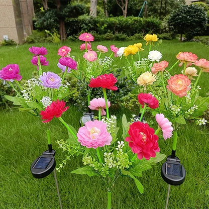 Solar LED Lotus Flower Garden Lights Waterproof Outdoor Patio Decor