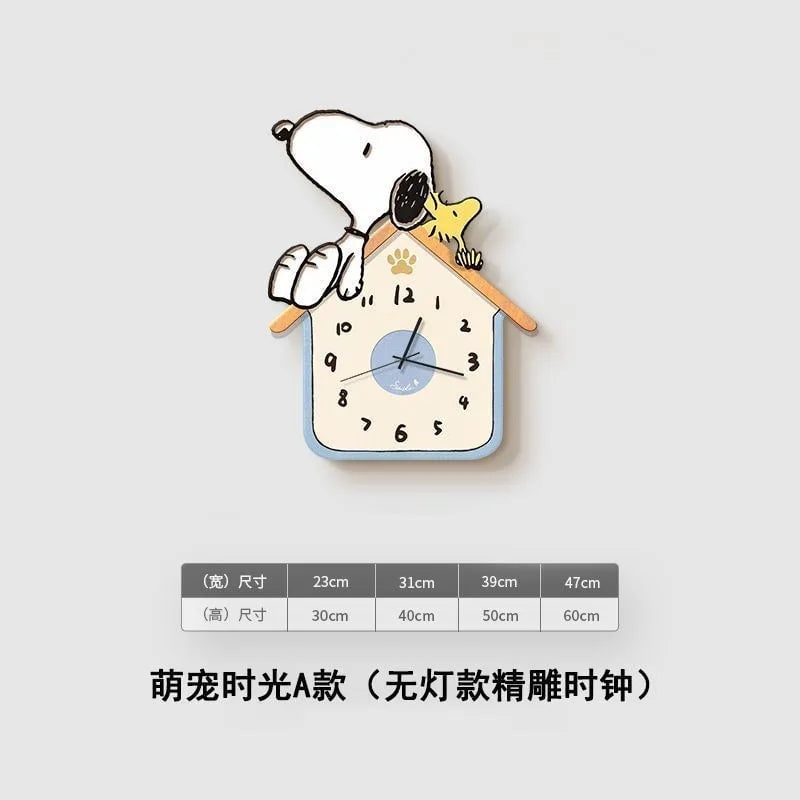 Snoopy Wall Clock - Cartoon Character Design Indoor Decor
