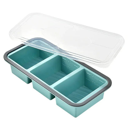 Giant Silicone Ice Cube Tray with Lid - Large Food Storage Mold