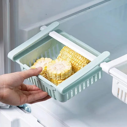 Magnetic Fridge Organizer Drawer Basket - Egg & Fruit Storage Box