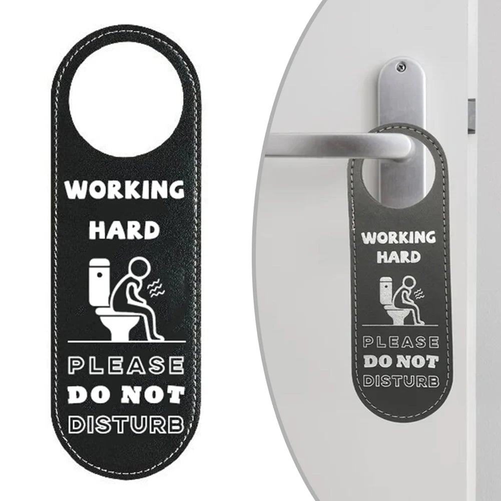 Double-Sided Do Not Disturb Bathroom Door Sign Modern Design